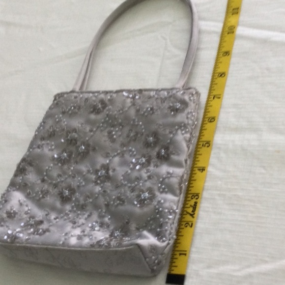 Vintage Woman’s Evening Bag by  Franchi made with Sequins & Beads color gray * - Picture 2 of 5